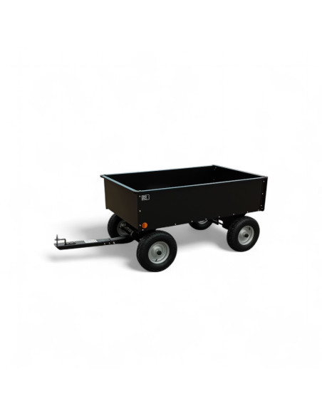 REMORQUE QUAD 2 ESSIEUX EN ACIER THERMOLAQUE NOIR PTC 900 KG