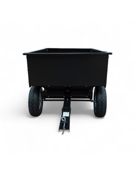 REMORQUE QUAD 2 ESSIEUX EN ACIER THERMOLAQUE NOIR PTC 900 KG