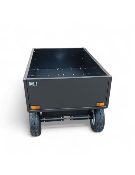 REMORQUE QUAD 2 ESSIEUX EN ACIER THERMOLAQUE NOIR PTC 900 KG