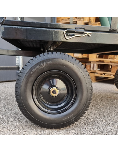 CHARIOT DE MANUTENTION 4 ROUES PLEINES CAPACITÉ MAX 400 KG