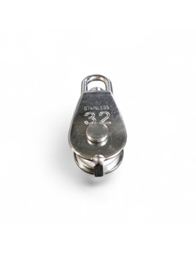 POULIE SIMPLE POUR CABLE 8 MM EN INOX 302