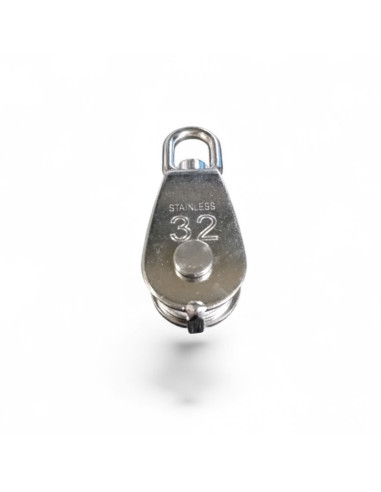 POULIE SIMPLE POUR CABLE 8 MM EN INOX 302