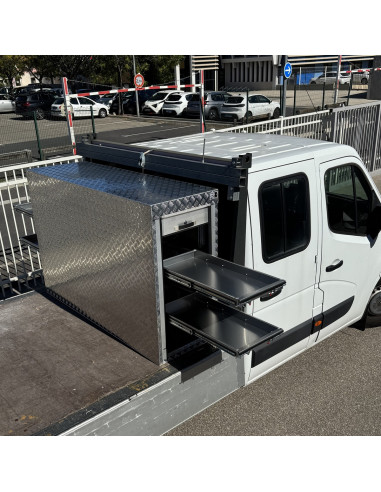 COFFRE ALUMINIUM 2 OUVERTURES COULISSANTES DIM....