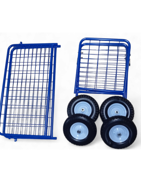 CHARIOT DE MANUTENTION 4 ROUES PLEINES CAPACITÉ MAX 250 KG