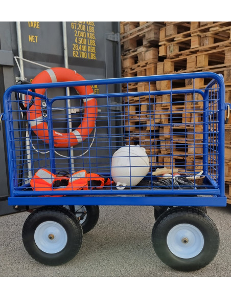 CHARIOT DE MANUTENTION 4 ROUES PLEINES CAPACITÉ MAX 250 KG