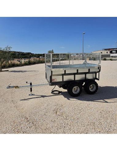 PACK COMPLET - REMORQUE QUAD 2 ESSIEUX BENNE...