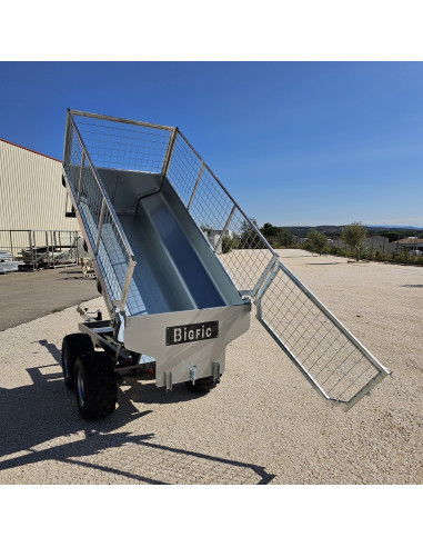 PACK COMPLET - REMORQUE QUAD 2 ESSIEUX BENNE...