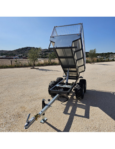 PACK COMPLET - REMORQUE QUAD 2 ESSIEUX BENNE...