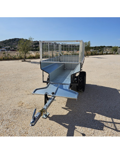 PACK COMPLET - REMORQUE QUAD 2 ESSIEUX BENNE...