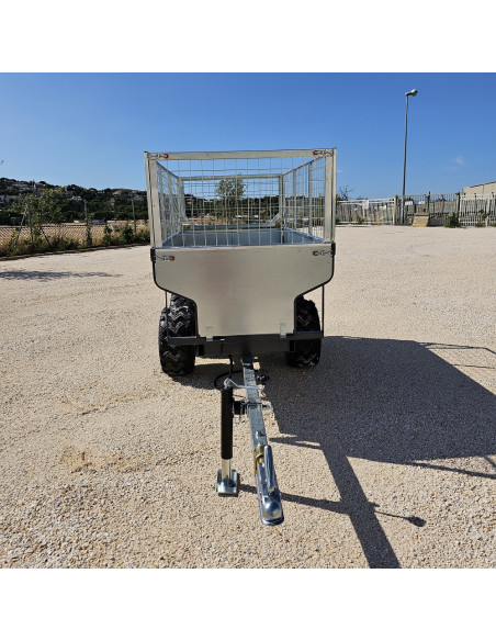 PACK COMPLET - REMORQUE QUAD 2 ESSIEUX BENNE ÉLECTRO-HYDRAULIQUE PTC 1400 KG