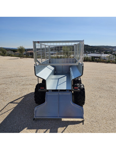 PACK COMPLET - REMORQUE QUAD 2 ESSIEUX BENNE...