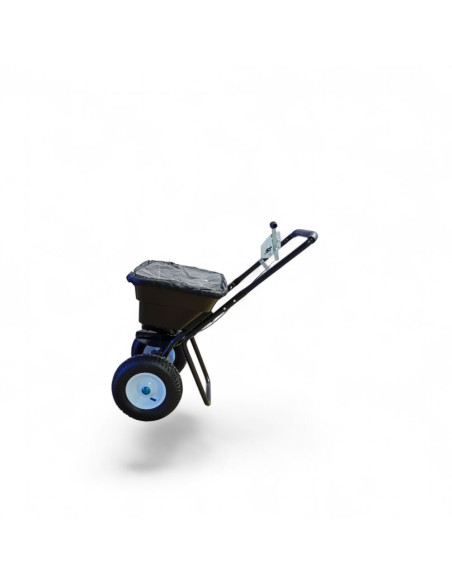 ÉPANDEUR DE SEL MANUEL EN ACIER INOXIDABLE 55 LITRES