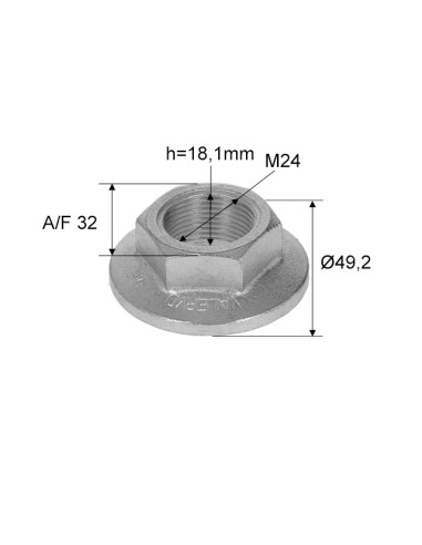 ECROU A EMBASE AF 32 - M24 X 1,5 MM