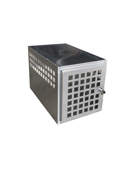 COFFRE ALUMINIUM POUR TRANSPORT DE CHIEN 500 X 850 X 550 MM.