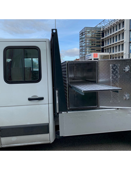 COFFRE ALUMINIUM 2 OUVERTURES 1000L DIM. 1900 X 600 X 900 MM