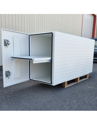 COFFRE ALUMINIUM 2 OUVERTURES 1000L DIM. 1900 X...