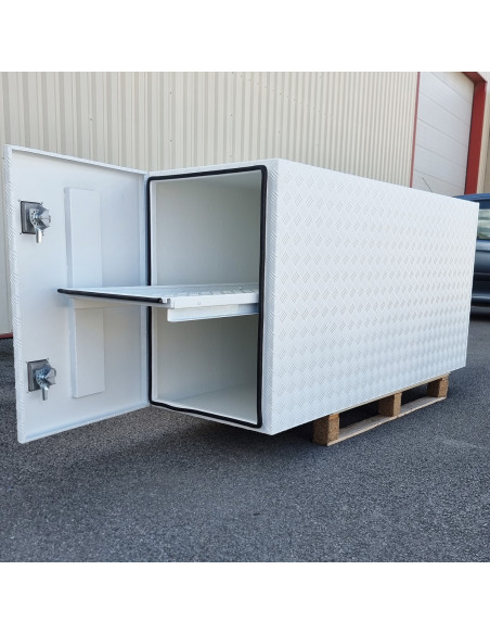 COFFRE ALUMINIUM 2 OUVERTURES 1000L DIM. 1900 X 600 X 900 MM