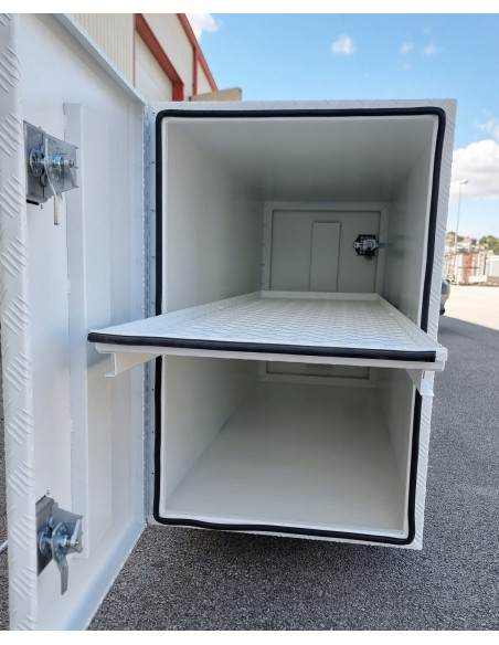 COFFRE ALUMINIUM 2 OUVERTURES 1000L DIM. 1900 X 600 X 900 MM