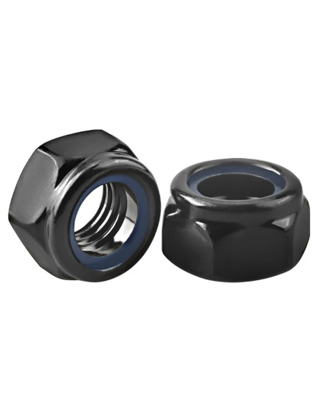 ECROU HEXAGONAL AUTOFREINE ACIER NOIR M10