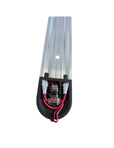 RAIL AERO AVEC 2 RUBANS LED ET EMBOUTS DIM....