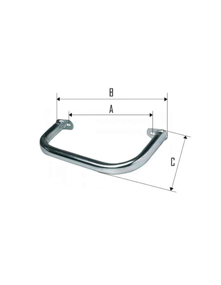 PARE CYCLISTE ARRIÈRE 655 X 750 X 250 MM