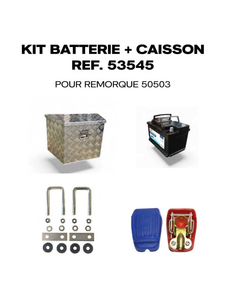 PACK BATTERIE + COFFRE POUR REMORQUE 50503