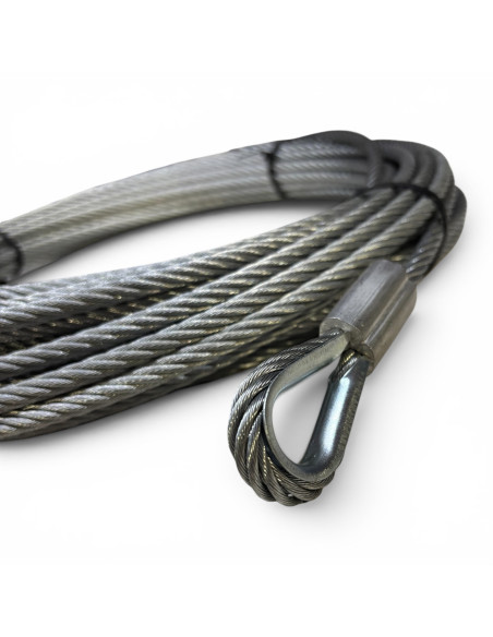 CABLE ACIER DIAMETRE 8 MM LONGUEUR 24 M