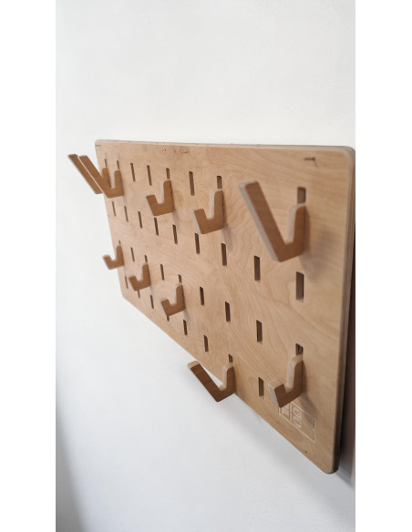 SUPPORT MURAL MODULAIRE EN CONTREPLAQUE BOULEAU VERNIS 970 X 560 MM