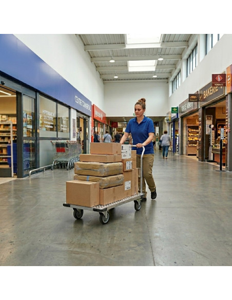 PLATEFORME DE TRANSPORT SUR ROULETTE 1425 X 655 MM 300 KG MAXI