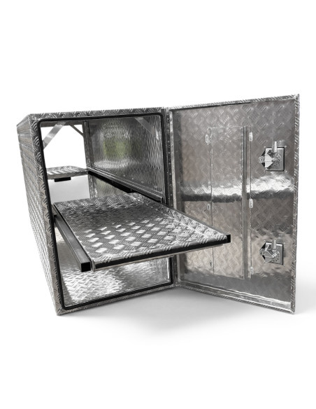 COFFRE ALUMINIUM 2 OUVERTURES 1000L DIM. 1900 X 600 X 900 MM
