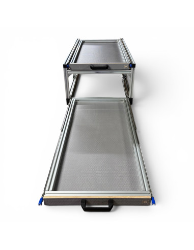 PLATEAU COULISSANT DOUBLE ALUMINIUM 550 X 1000...