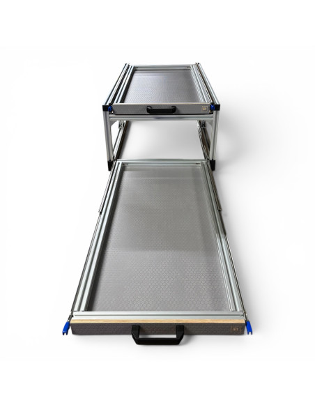 PLATEAU COULISSANT DOUBLE ALUMINIUM 550 X 1000 X 365 MM