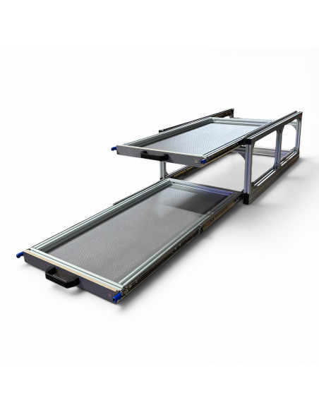 PLATEAU COULISSANT DOUBLE ALUMINIUM 550 X 1000 X 365 MM