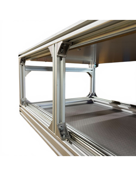 PLATEAU COULISSANT DOUBLE ALUMINIUM 550 X 1000 X 365 MM