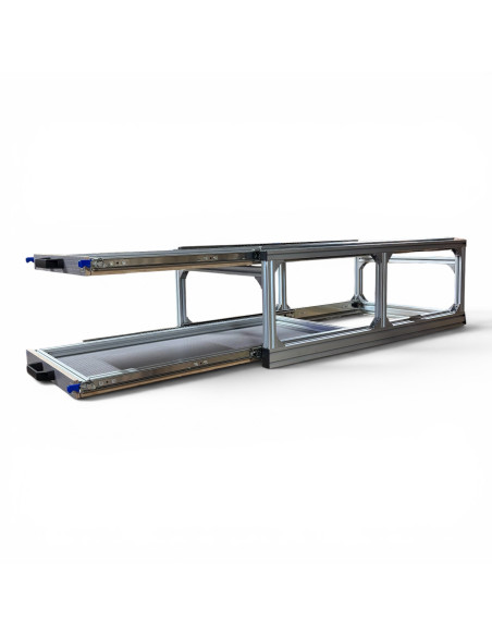 PLATEAU COULISSANT DOUBLE ALUMINIUM 550 X 1000 X 365 MM
