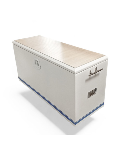 COFFRE ALUMINIUM WAVEA 320L DIM. 1280X450X600 MM FINITION BLANC