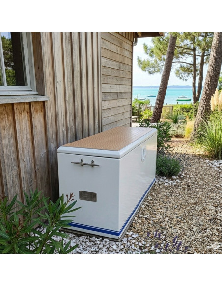 COFFRE ALUMINIUM WAVEA 320L DIM. 1280X450X600 MM FINITION BLANC