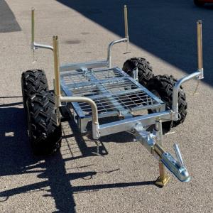 Remorque quad 2 essieux chassis ranchers plateau PTC 1200 kg