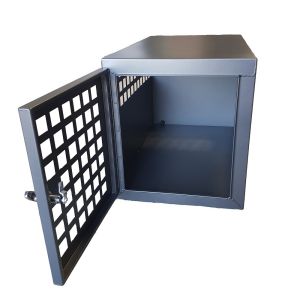 Coffre aluminium pour transport de chien 500 x 850 x 550 mm - Finition noir sablé