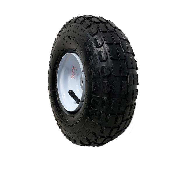 Roue complète 4" - Dimensions pneu cranté 4.10/3.50-4
