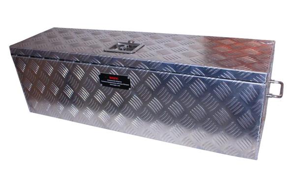 Coffre aluminium rectangulaire ouverture dessus 950 x 305 x300 mm avec ressort à gaz sans séparation