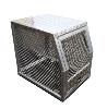 Coffre aluminium oblique grillagé pour transport d'animaux 700 x 900 x 850 mm