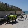 Remorque vélo pour transport matériel & planche/surf