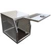 Coffre aluminium oblique grillagé pour transport d'animaux 700 x 900 x 850 mm